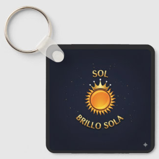 Llavero Tipo Chapa con Logo Sol Brillo Sola | Acce Key Ring
