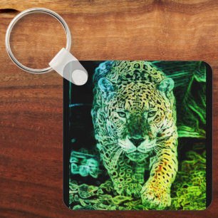 Llavero tipo chapa jaguar key ring