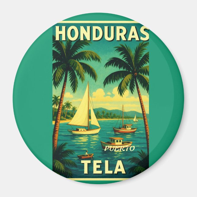 Llavero tipo chapa PUERTO DE TELA Magnet (Front)