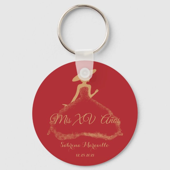 Llavero tipo chapa, red key charra, wester llavero key ring (Front)