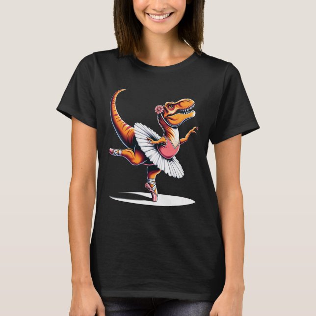 Llerina T-rex Dancing  T-Shirt (Front)