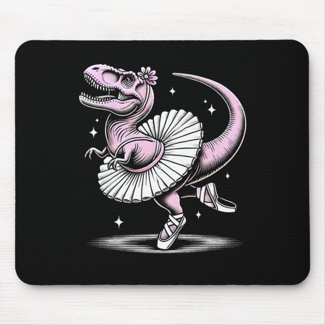 Llet Dancing T-rex In Tutu And Slippers  Mouse Mat (Front)