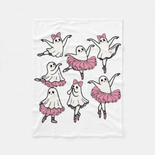 Llet Ghost Dancer Cute Boo Dancing Halloween Fleece Blanket