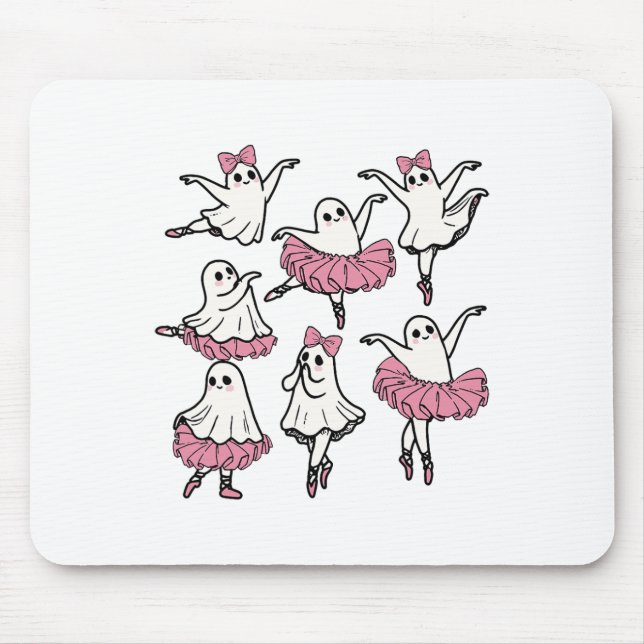 Llet Ghost Dancer Cute Boo Dancing Halloween  Mouse Mat (Front)