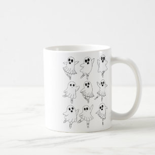 Llet Ghost Dancing Dancer Dance Teacher Halloween Coffee Mug