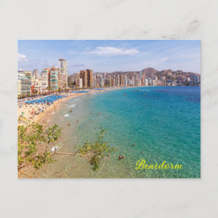 Llevant Beach, Benidorm, Costa Blanca, Spain Holiday Postcard