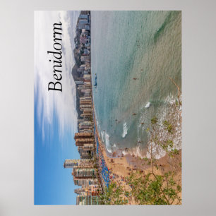 Llevant Beach, Benidorm, Costa Blanca, Spain Poster