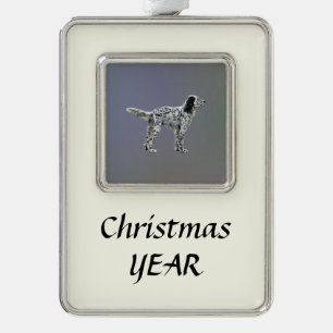 LLewellin Setter Silver Plated Framed Ornament