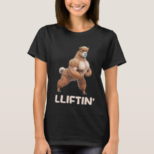 Lliftin' Llama Weightlifting Bodybuilding Gym Fitn T-Shirt