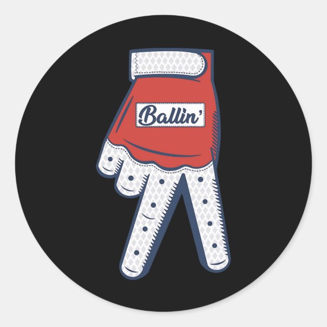 Llin Sell Ting Glove Sell Players Sports Lover  Classic Round Sticker (Front)