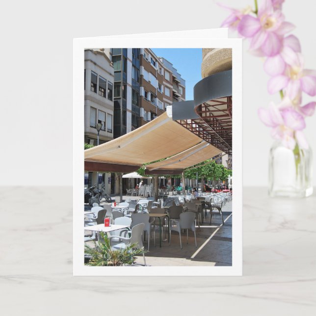 Lliria Plaza Portrait, Valencia, Spain, Español Card (Orchid)