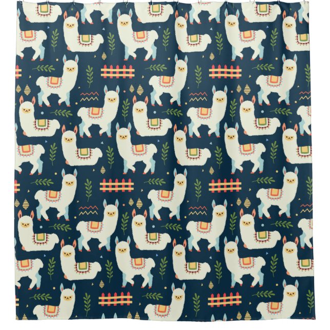 Lllama/Alpaca Shower Curtain (Front)