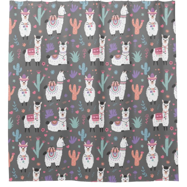 Lllama/Alpaca Shower Curtain (Front)