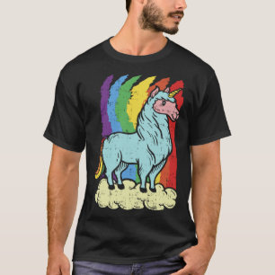 Lllamacorn llama and unicorn combination with rai T-Shirt