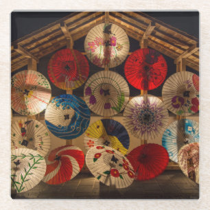 llluminated Parasols Glass Coaster