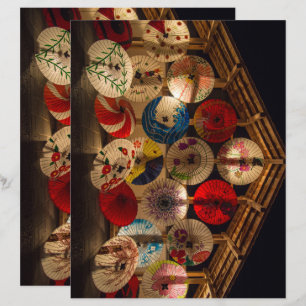 llluminated Parasols Scrapbook Paper