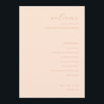 ___LLMGEN___ 27 PROGRAMME<br><div class="desc">This elegant wedding program features a soft, blush-pink color palette that exudes warmth and sophistication. The design is minimalist with clean lines and delicate typography, creating an inviting and timeless look perfect for a romantic celebration. The layout is simple yet refined, focusing on the essential elements of the ceremony while...</div>