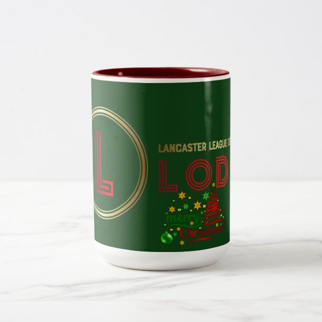 LLOD CHRISTMAS MUG! Two-Tone COFFEE MUG (Center)