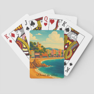 Lloret de Mar Spain Vintage Travel Art Playing Cards
