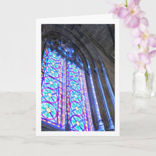 Llotja de la Seda Glass Window, Valencia, España Card