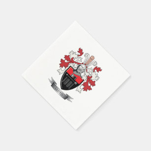 Lloyd Family Crest Coat of Arms Napkin