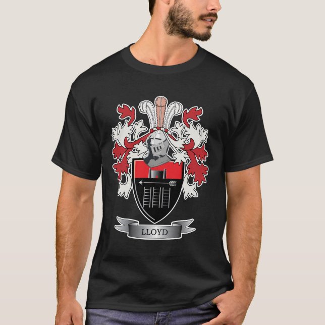 Lloyd Family Crest Coat of Arms T-Shirt (Front)