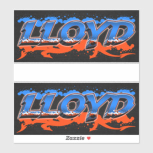 Lloyd First Name Graffiti Sticker