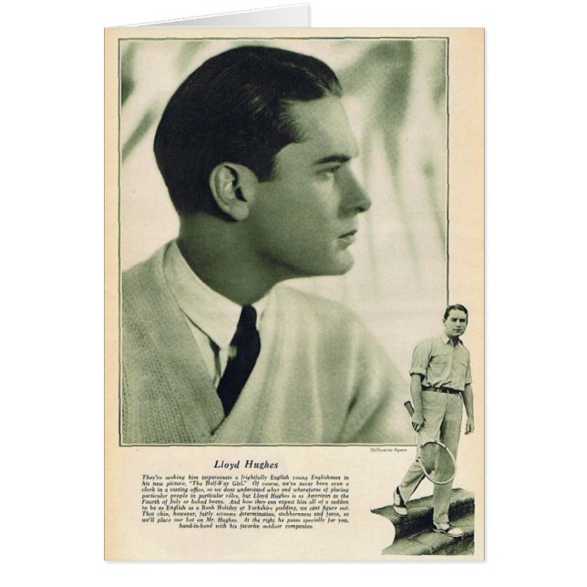 Lloyd Hughes 1925 portrait by Melbourne Spurr (Front)