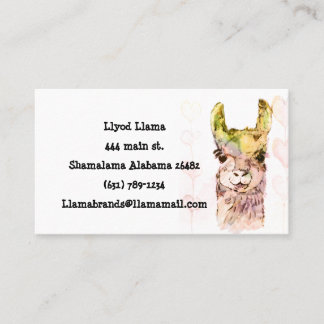 Lloyd llama Standard, 3.5" x 2.0" Business Card