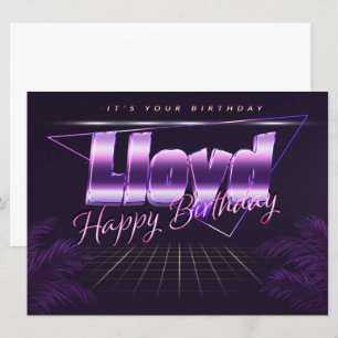 Lloyd Name Vorname lila retro Karte Geburtstag Card