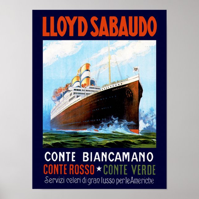 Lloyd Sabaudo ~ Conte Biancamano Poster (Front)