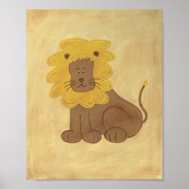 Lloyd the Lion Nursery Art - PRINT (Front)