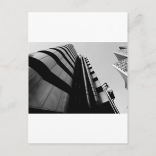 lloyds building black and white postcard