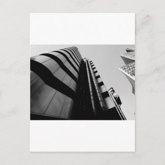 lloyds building black and white postcard