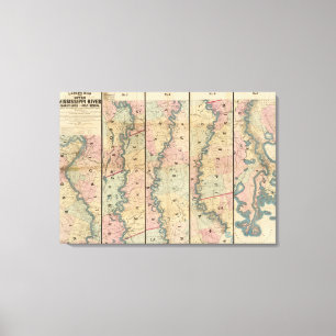 Lloyd's map of the Lower Mississippi River Canvas Print