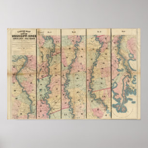 Lloyd's map of the Lower Mississippi River Poster