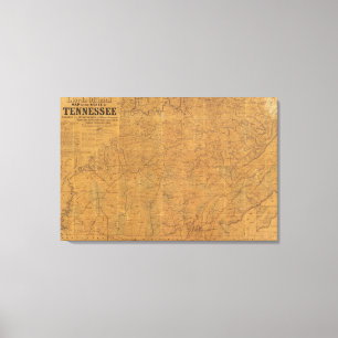 Lloyd's official map of the state of Tennessee Canvas Print