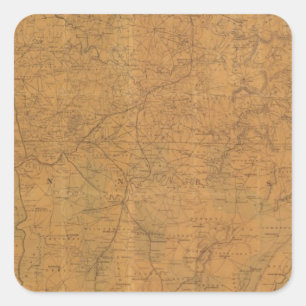 Lloyd's official map of the state of Tennessee Square Sticker