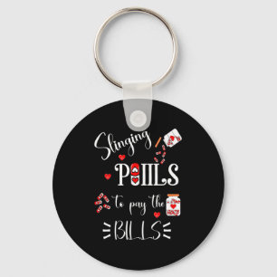 Lls Heart Funny Pharmacist Life Valentines Day Key Ring