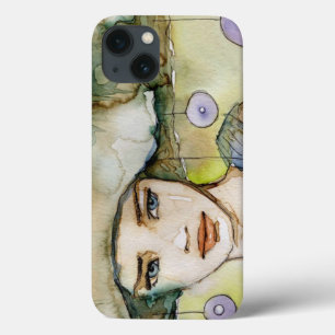 llustration of a beautiful, delicate  girl iPhone 13 case
