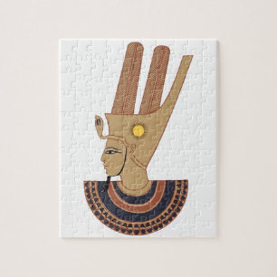 llustration of Antique Hathor Egyptian goddess Jigsaw Puzzle