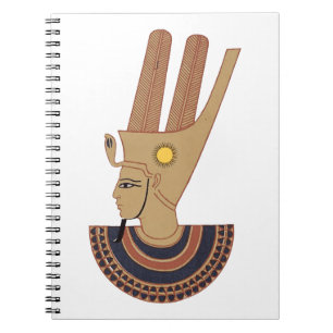 llustration of Antique Hathor Egyptian goddess Notebook
