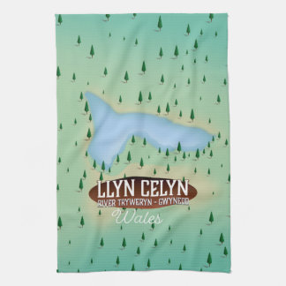 Llyn Celyn River Tryweryn in Gwynedd, Wales Tea Towel