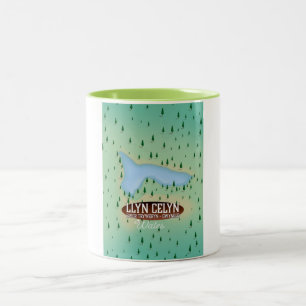 Llyn Celyn River Tryweryn in Gwynedd, Wales Two-Tone Coffee Mug