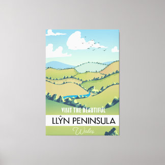 Llŷn Peninsula Wales vacation poster. Canvas Print