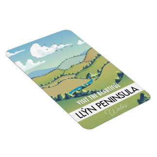 Llŷn Peninsula Wales vacation poster. Magnet