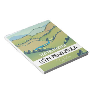 Llŷn Peninsula Wales vacation poster. Notepad