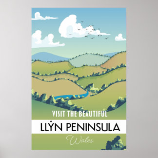Llŷn Peninsula Wales vacation poster. Poster