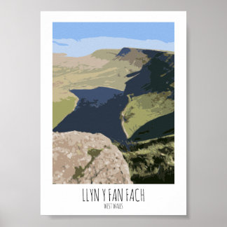 Llyn Y Fan Fach - Railway Poster Style Print