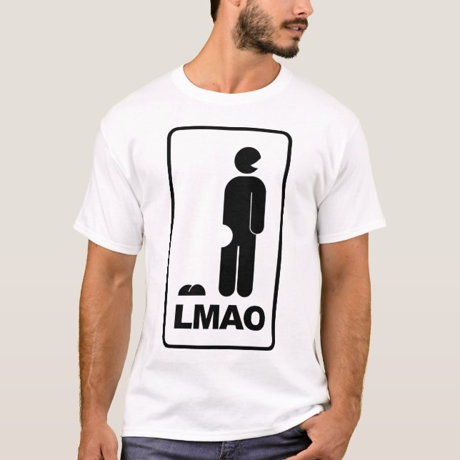 LMAO ROFL LOL icon sign T-Shirt (Front)